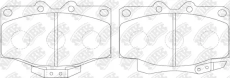 Колодки тормозные передние Toyota 4 Runner, Land Cruiser 70 NIBK PN1350