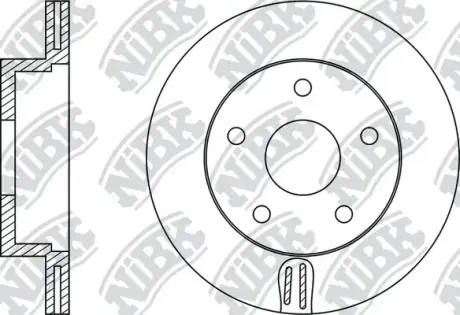 Диск тормозной передний 242мм Subaru Impreza, Legasy NIBK RN1276
