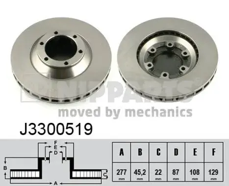 Тормозной диск NIPPARTS J3300519 (фото 1)