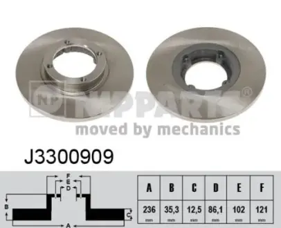Тормозной диск NIPPARTS J3300909