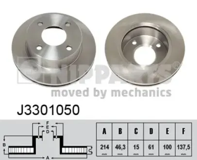 Тормозной диск NIPPARTS J3301050
