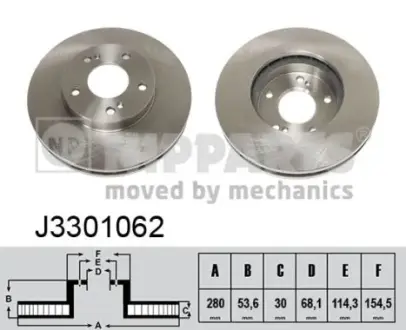 Тормозной диск NIPPARTS J3301062