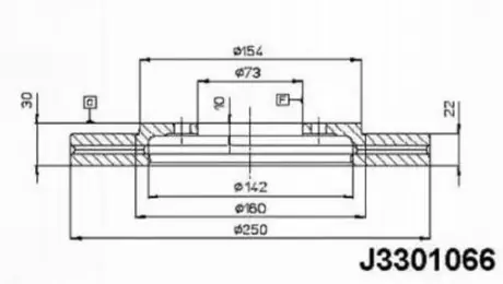 Тормозной диск NIPPARTS J3301066