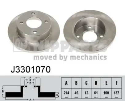 Тормозной диск NIPPARTS J3301070