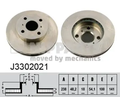 Тормозной диск NIPPARTS J3302021