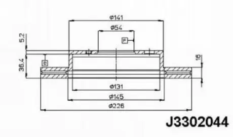 Тормозной диск NIPPARTS J3302044