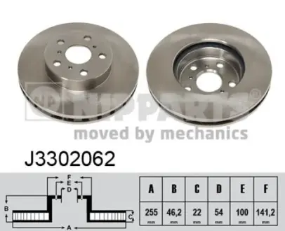 Тормозной диск NIPPARTS J3302062
