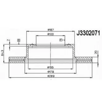 Brake disc. Диск тормозной NIPPARTS J3302071