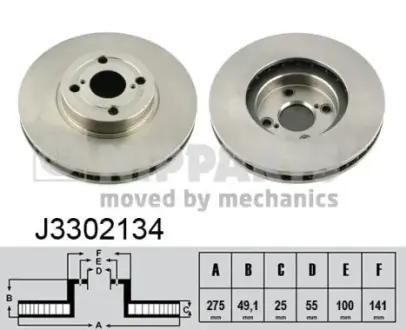 Тормозной диск NIPPARTS J3302134
