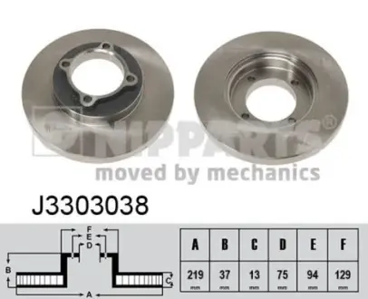 Тормозной диск NIPPARTS J3303038
