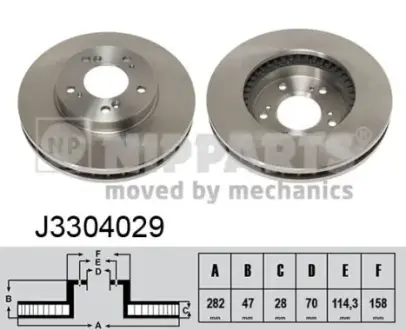 Тормозной диск NIPPARTS J3304029