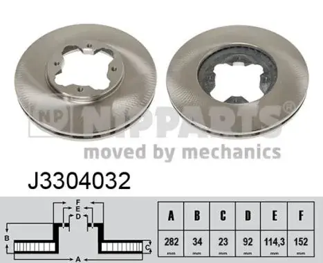 Тормозной диск NIPPARTS J3304032 (фото 1)