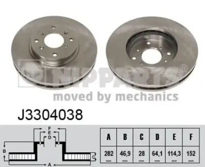 Тормозной диск NIPPARTS J3304038