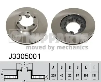 Тормозной диск NIPPARTS J3305001