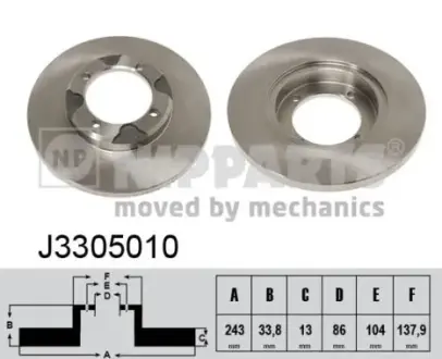 Тормозной диск NIPPARTS J3305010