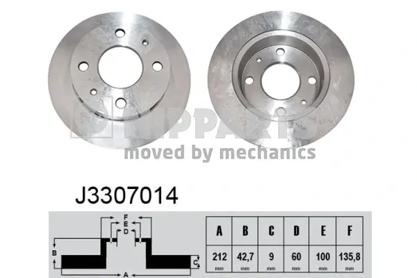 Тормозной диск NIPPARTS J3307014 (фото 1)