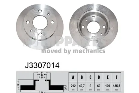 Тормозной диск NIPPARTS J3307014