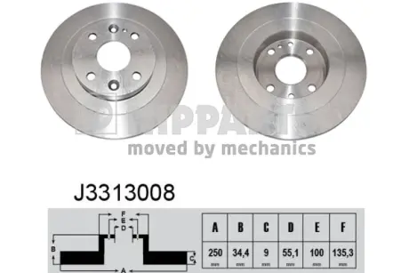 Тормозной диск NIPPARTS J3313008