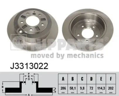Тормозной диск NIPPARTS J3313022