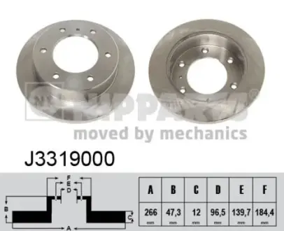 Тормозной диск NIPPARTS J3319000