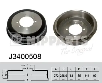 Тормозной барабан NIPPARTS J3400508