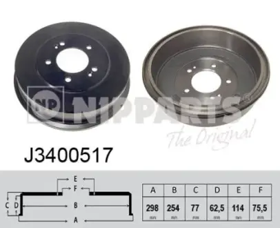 Тормозной барабан NIPPARTS J3400517