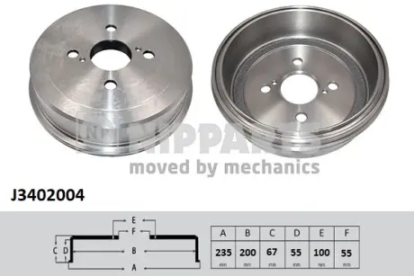 Тормозной барабан NIPPARTS J3402004