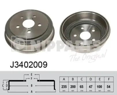 Тормозной барабан NIPPARTS J3402009
