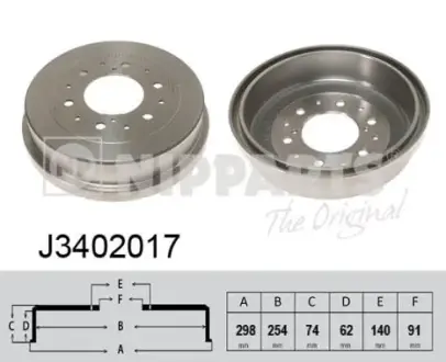 Тормозной барабан NIPPARTS J3402017