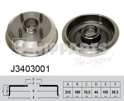 Тормозной барабан NIPPARTS J3403001