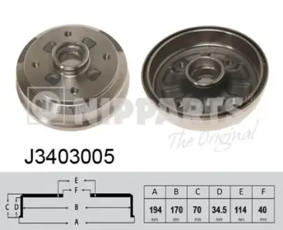 Тормозной барабан NIPPARTS J3403005