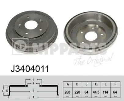 Тормозной барабан NIPPARTS J3404011