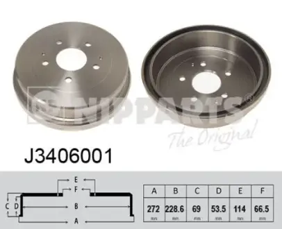 Тормозной барабан NIPPARTS J3406001