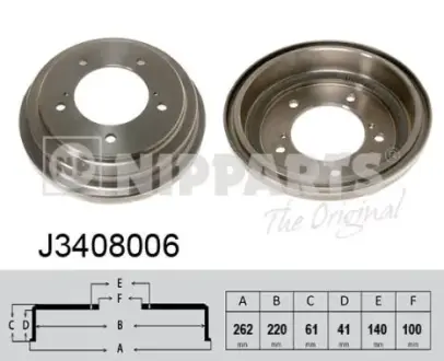 Тормозной барабан NIPPARTS J3408006