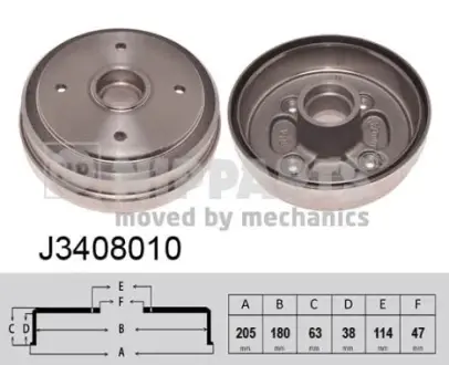 Тормозной барабан NIPPARTS J3408010