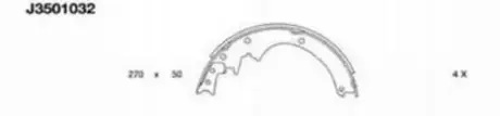 Комплект тормозных колодок NIPPARTS J3501032