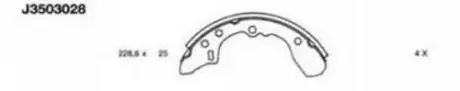 Комплект тормозных колодок NIPPARTS J3503028