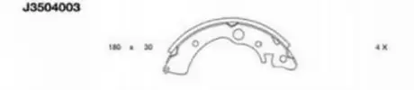 Комплект тормозных колодок NIPPARTS J3504003