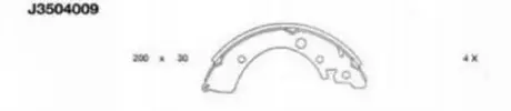 Комплект тормозных колодок NIPPARTS J3504009