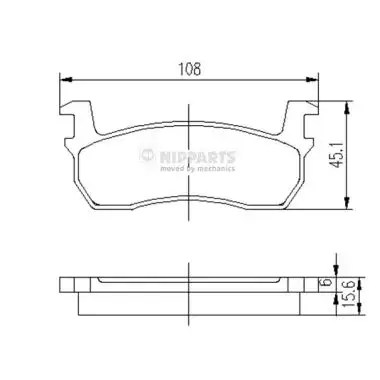 Комплект тормозных колодок, дисковый тормоз NIPPARTS J3601003 (фото 1)