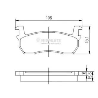 Комплект тормозных колодок, дисковый тормоз NIPPARTS J3601003
