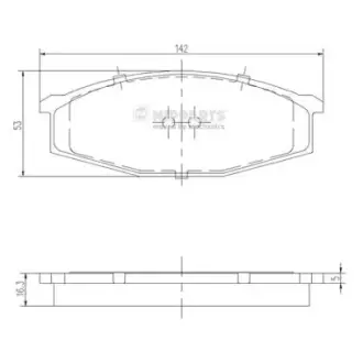 Комплект тормозных колодок, дисковый тормоз NIPPARTS J3601034