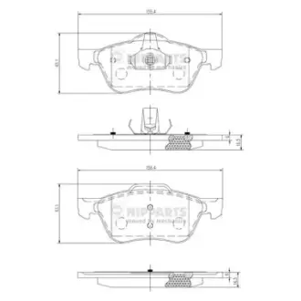 Комплект тормозных колодок, дисковый тормоз NIPPARTS J3601082