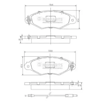 Комплект тормозных колодок, дисковый тормоз NIPPARTS J3601093
