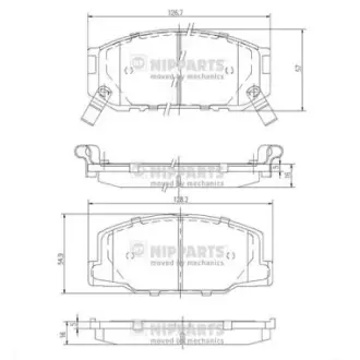 Комплект тормозных колодок, дисковый тормоз NIPPARTS J3602031