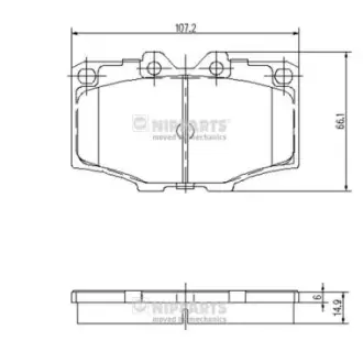 Комплект тормозных колодок, дисковый тормоз NIPPARTS J3602036
