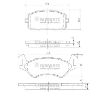 Гальмівні колодки NIPPARTS J3602041
