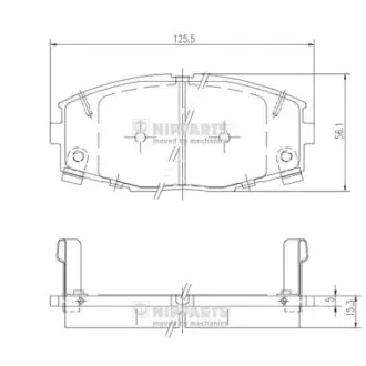 Комплект тормозных колодок, дисковый тормоз NIPPARTS J3602045