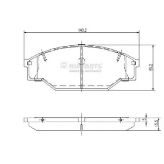 Комплект тормозных колодок, дисковый тормоз NIPPARTS J3602047