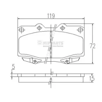 Комплект тормозных колодок, дисковый тормоз NIPPARTS J3602055